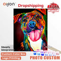 Orfon Dropshipping Animal Paint by Numbers Kit -Wholesale DIY Oil Painting for Pet on Canvas  Painting by Numbers for Beginner