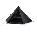 Black Outdoor Camping Tent Portable Indian Pyramid Design with Thickened Material for Summer & Rainstorm Resistance