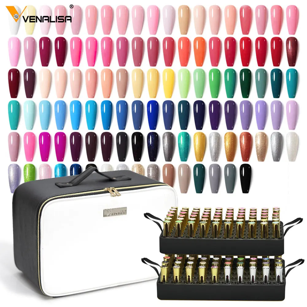 Venalisa 120pcs Acrylic Nail Gel Polish Learner Kit UV Gel Color Nail Polish Enamel Varnish Kit Only Supply for Russia
