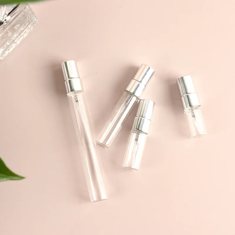 2ml 3ml 5ml 10ml Empty Round Clear Test Perfume Bottle Spray Bottle Cosmetic Glass Perfume Bottle