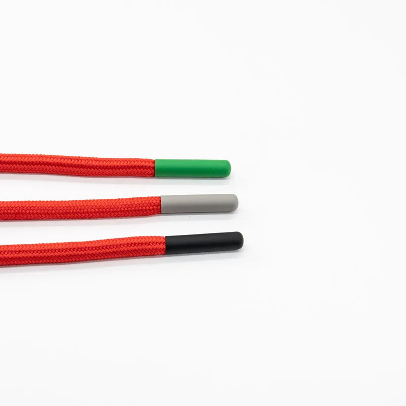Custom Round Head Seamless Brass Aglets Durable Eco-Friendly Laser Logo Hoodie Rope with Metal Tip Shoelaces