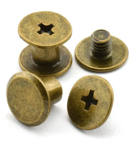 Chicago Bolts 5x6mm Bronze Antique Brass Chicago Screws for Bags