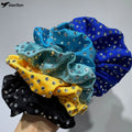 Custom European-American Style Black & White Bling Bling Scrunchies with Clear Stones for Cheerleading Dance Team Accessories