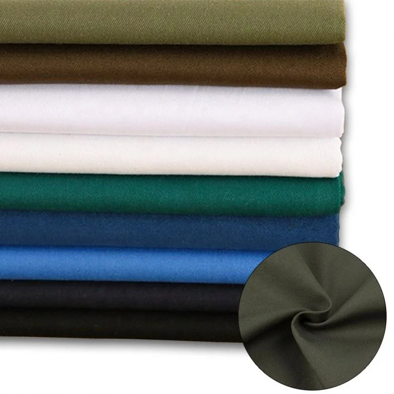 60% Cotton 40% Polyester Gabardina Acanalada Stretch Fabric Shirting Lightweight 60gsm Woven Drill Single Jersey Peinado Clothes
