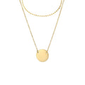 Custom Multi Layered Necklace Set Round Pendant Wome Necklace Stainless Steel Trendy 14k Gold Plate Jewelry Gold Choker