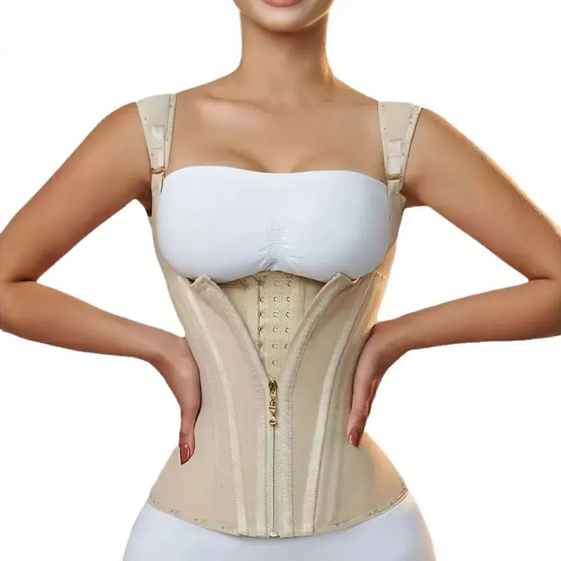 High Compression Hard Mesh Corset Hourglass Shaping Tummy Tucker Extreme Waist Colombianas Girdle Waist Trainer Vest for Women