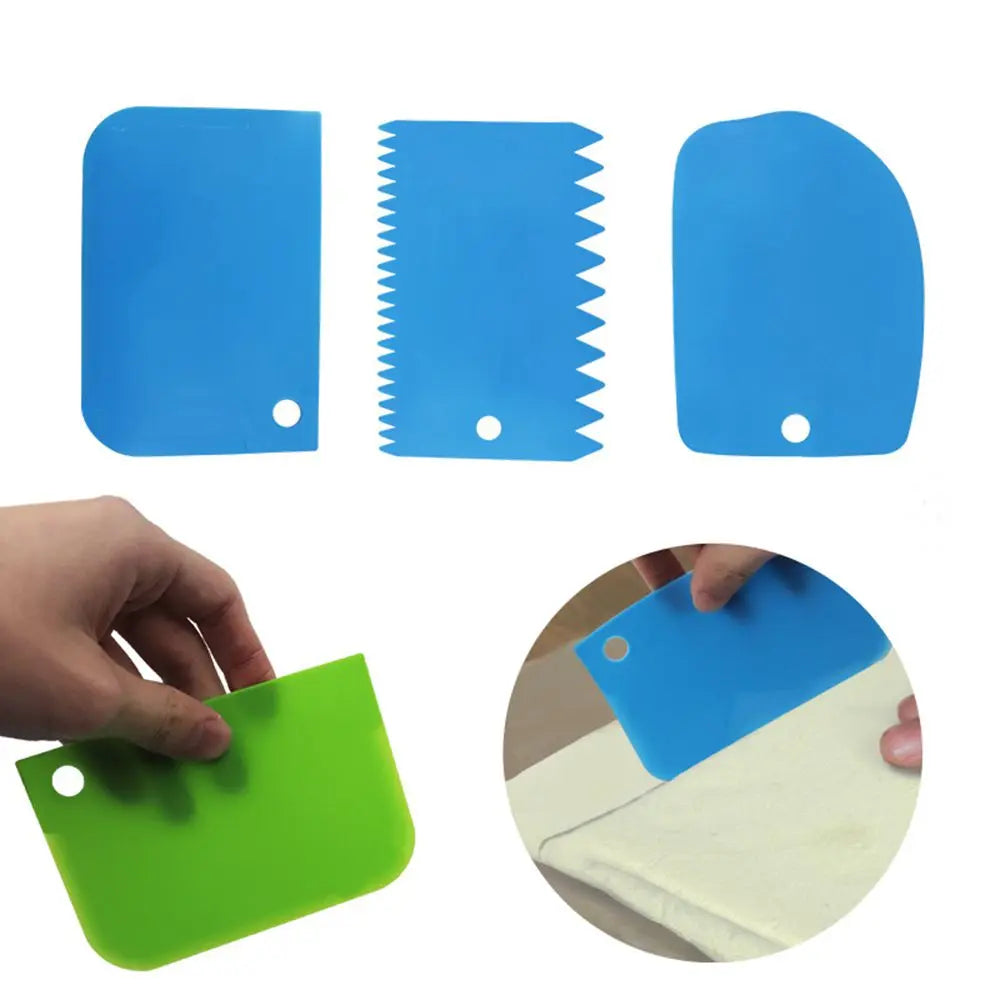 Multipurpose Food Safe Eco-Friendly Silicone Cake Cream Scraper Baking Kitchen Pasta Pastry Dough Scraper