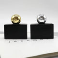 Support Gold Stamping LOGO 50ml Matte Black Elegant Fine Mist Spray Empty Parfum Glass Bottle