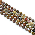 Wholesale 8mm Natural Bucket Shaped Peter Stone Loose Gemstone Beads for DIY Jewelry