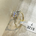 Women Moissanite Diamond Jewelry Solid Gold Silver Trendy Moissanite Wedding Ring Round Brilliant Cut Moissanite Wedding Ring