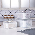 Kitchen BPA Free clear Snap Lock Storage Box Set Vegetable Storage Bin Plastic Food Container with Drain Basket and Handle