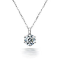 Starsgem Classic IGI Jewelry Six Claws 14K White Gold 0.5ct Round Lab Grown Diamond Pendant Necklace