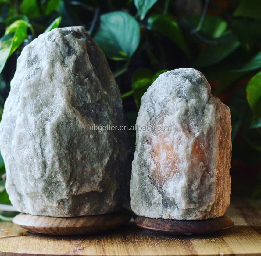 Getter  with Dimmer Switch - All Natural and Handcrafted with Wooden Base and an Extra Bulb Himalayan Salt Lamp