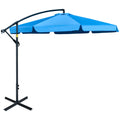 10ft Exterior Cantilever Umbrella for Patio Deck Pool Backyard Park Classical Design 8 Sturdy Ribs Crank Steel Construction