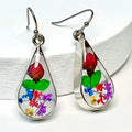 Factory Supplier Real Rose Buds Earrings Waterdrop Rose Flower Earrings Wholesale