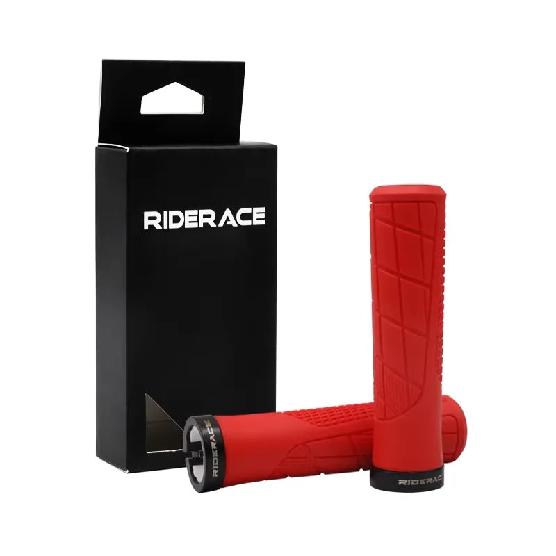 RIDERACE Mountain Bike Handlebar Grips Durable Comfortable Rubber MTB Bicycle Handle Cover Practical Cycling Handle Bar Parts