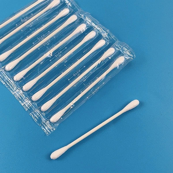 Individual Packed Cotton Swab Buds Double Round Head Qtips Paper Stem