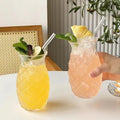 550ML Pineapple Shape Embossed Pattern Creative Jug Liquor High Borosilicate Glass Cup for Wedding Restaurant bar Party