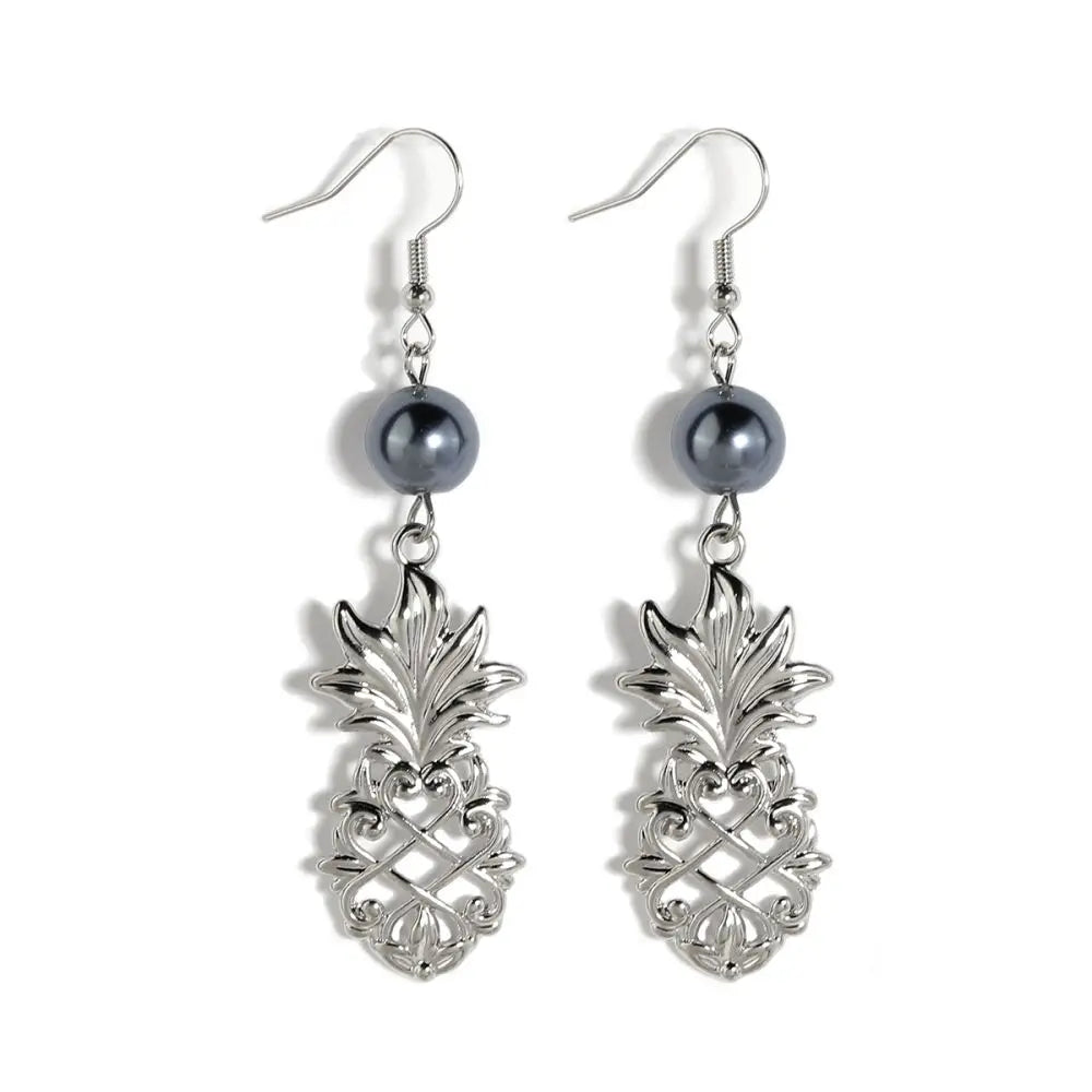 Vinstyle New Stock Women Fashion Hawaiian Pacific Island Pineapple Shell Pearl Earrings