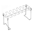 High Grade 4-Slot Chicken Leg and Wing Rack Stainless Steel Metal Chicken Rack for BBQ Grill Smoker & Oven Use