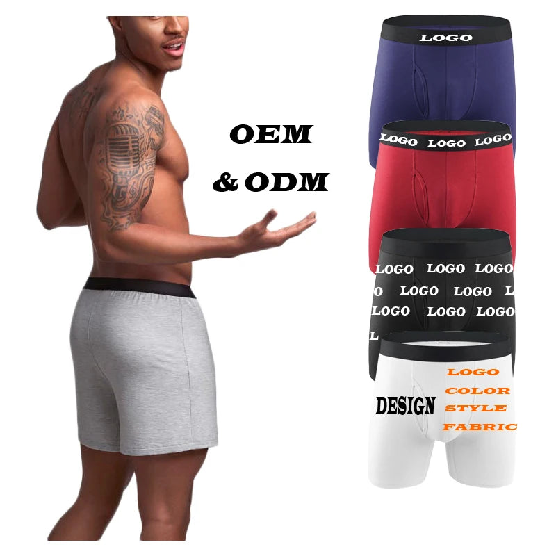 Custom Logo Boxer Shorts Hombre Sport Men Boxers Briefs Custom Cotton Men Underwear