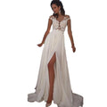 S311 Drop Shipping 2025 Wedding Gown Bride Vestido De Noiva White Backless Lace Dress Wedding Guest Dress