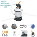 800 Gal/Hour Steel Framed Pool Sand Filter Cleaner Model 58515 for Swimming Pool Water Filtration