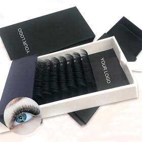 Professional Vendor's Soft Silk Lash Extensions Matte Black Cashmere Lash Trays BC Curl Synthetic Eyelashes Mixed Wholesale Box