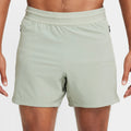 Men's Unlined Woolen 5" Solid Mid Elastic Waistband Breathable Quick Dry Training Shorts with Zippered Pockets