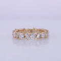 Irregular Splicing 10k Solid Gold Lab Grown Diamond Christmas Fine Jewelry Ring