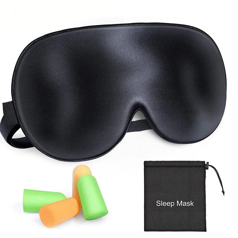100% Silk Sleep Mask Comfortable and Super Soft Eye Mask with Adjustable Strap Blackout Blindfold for Sleeping Travel