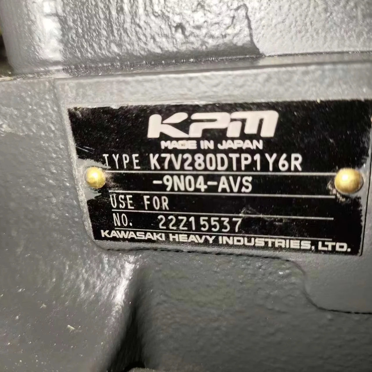 Excavator Parts K7V280DTP1Y6R-9N04-AVS ZE730EK-10 Hydraulic Pump Original and Brand New