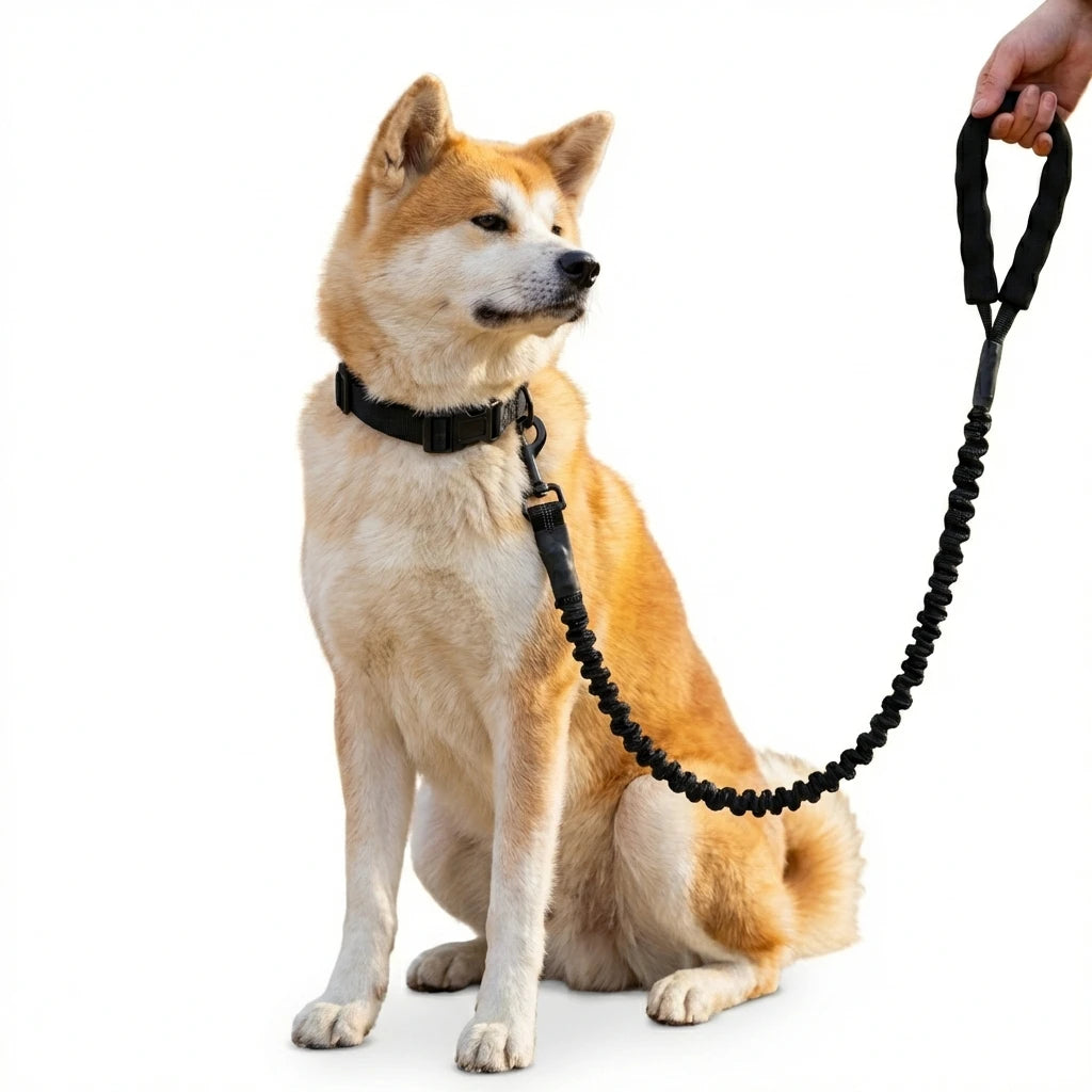 Tactical Large Dog Bungee Leash Set Premium Anti-Pull Reflective Elastic Nylon Lead with Handle Outdoor Dog Walking Gear