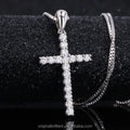 Starsgem 18K Gold Jewelry Small Size Moissanite Cross Shape Nexcklace for Women