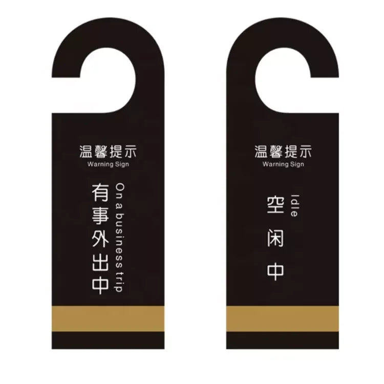 Paper Cardboard Hotel Door Decorative Custom Printed Paper Door Hanger