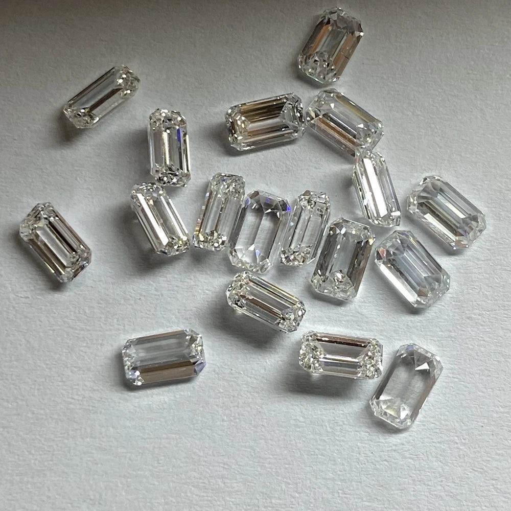 IGI Certificate D V1 Created Grown Emerald Cut  1 Carat Hpht Diamond Loose Lab CVD Diamond Ring