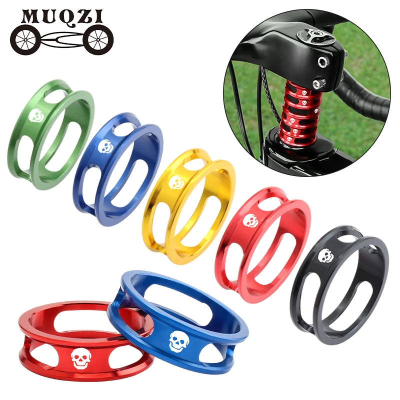 MUQZI MTB Road Bike 28.8MM Front Fork Handlebar Spacer Bike Aluminum Alloy Headset Spacer Front Fork Washer