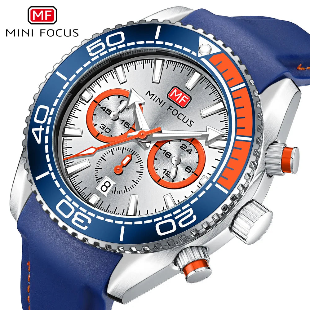 2022 MINI FOCUS 0426 Men Watches Fashion Silicone Chronograph Wristwatch Waterproof Luminous Sport Watch Quartz Clock Relogio