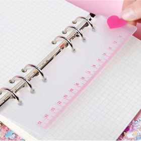 Pink Love Soft A5/A6 Divider Loose-leaf Notebook Six-Hole Index Ruler with Six-Hole Index Ruler