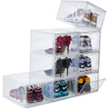 Lavinia Hot New Plastic clear Shoe Storage Boxes Dustproof Transparent Acrylic Shoe Storage Stackable Organizer