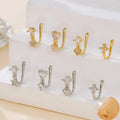 Gaby New Design Gold Plated Letter Nose Cuffs Face Nose Ring Cuff Bulk Clip Non Piercing Nose Rings Wholesale Piercing Jewelry