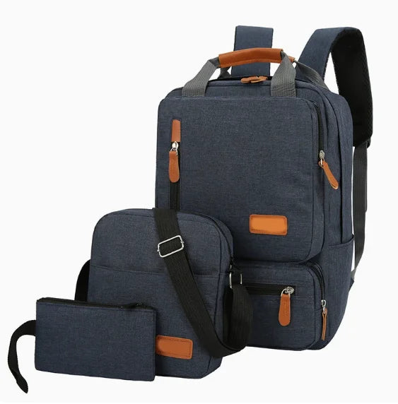 Wholesale Unisex Three-Piece Set Stylish College Student Backpack Notebook Shoulder Bag for Travel Business Laptop Backpacks
