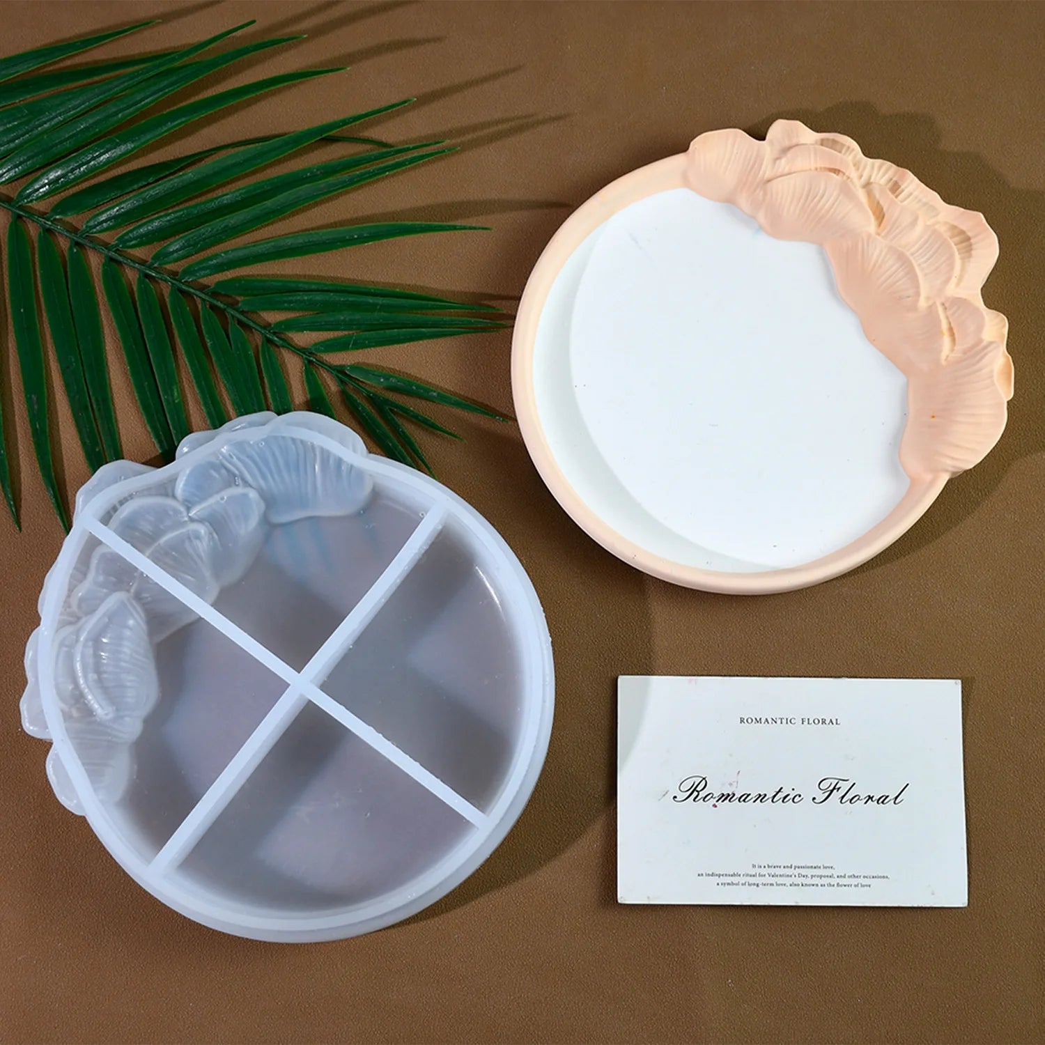 Diy Drip Plastic Mold Shell Rimmed Storage Plate Ocean Style Tray Silicone Mold