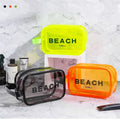 Wholesale Custom Logo 2024 Waterproof Women's Makeup Travel Toiletry Cosmetic Zipper Bag Custom Logo Clear Pvc Cosmetic Bag