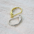 JF9217 925 Sterling Silver Earring Leverback 18k Gold Plated Plain Lever Back for Earring Jewelry Making