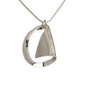 Minimalist Irregular Snake Chain Geometric Oval Women Pendant Necklace