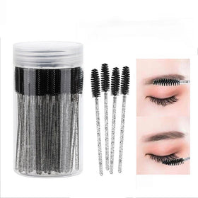Wholesale IPRESTA 100 Pcs/Pack Crystal Eyelash Disposable Micro Brushes Nylon Lip Brow Lash Extension Spoolie Cleaning Mascara