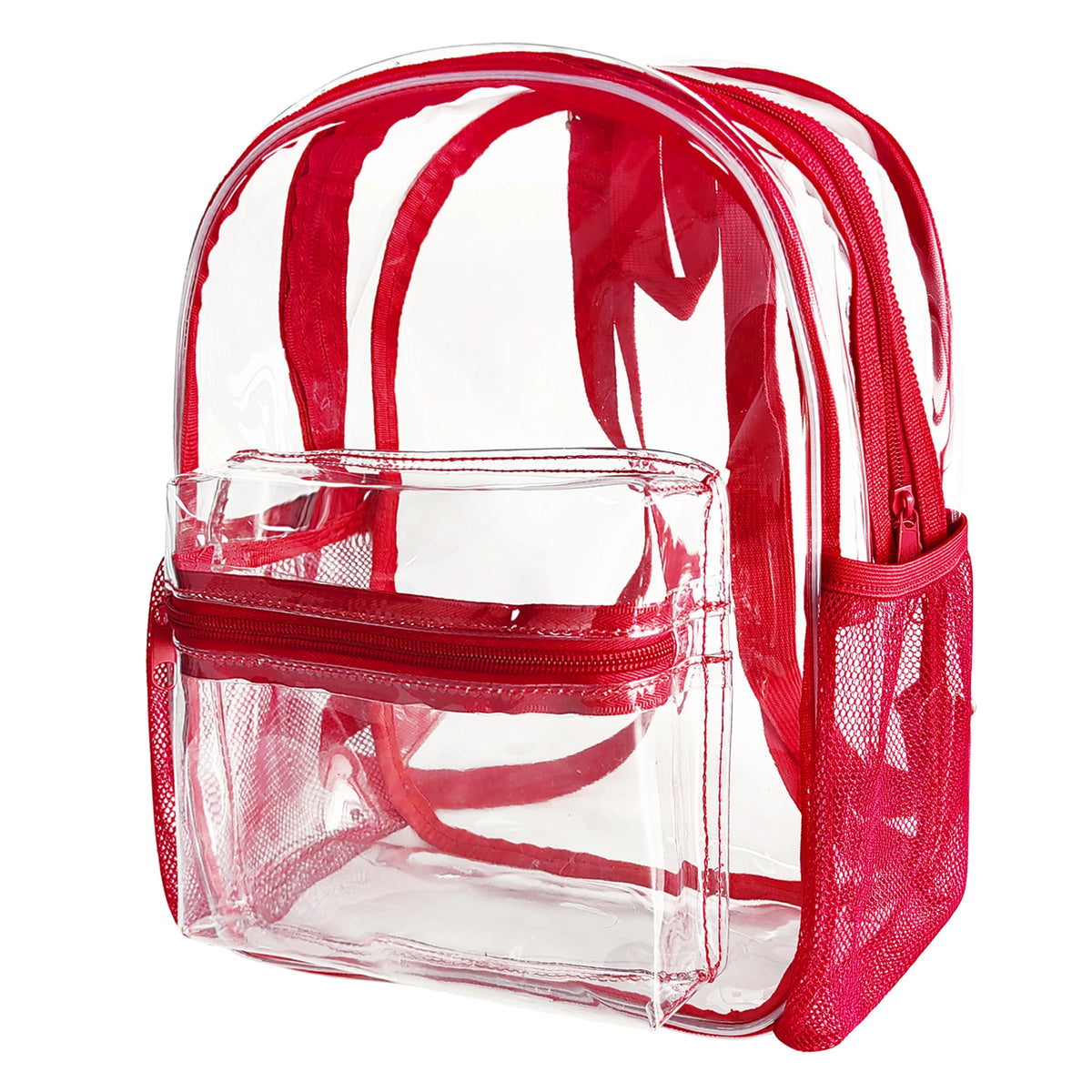 2026 Wholesale Waterproof Clear Pvc Backpack Transparent Bookbag for Student Schoolbag Teenage Strong Travel Backpack