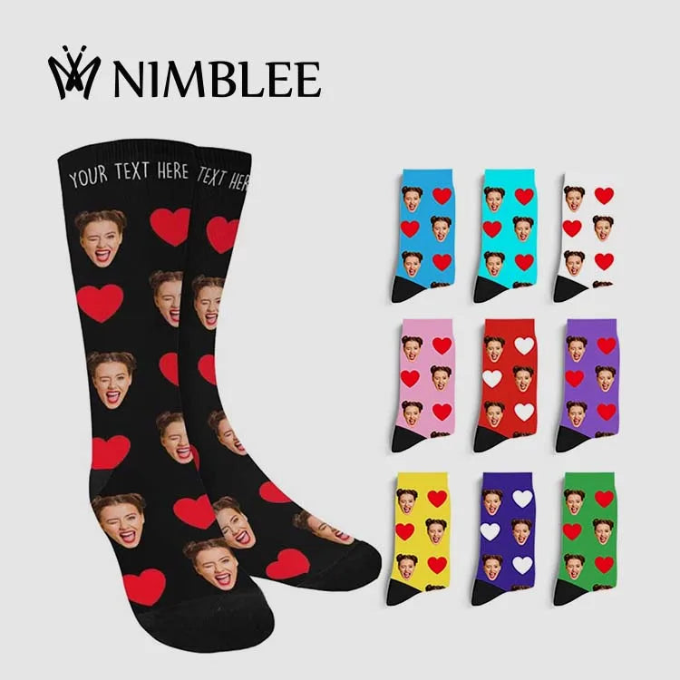 Unisex Funny Custom Design Your Own Photo Face Sock Personalized Printing Sublimation Socks