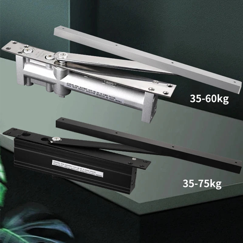 Durable Aluminum Alloy Hydraulic Automatic Speed Adjustable Self Closing Concealed Door Closer Loading Capacity 35- 75 KG